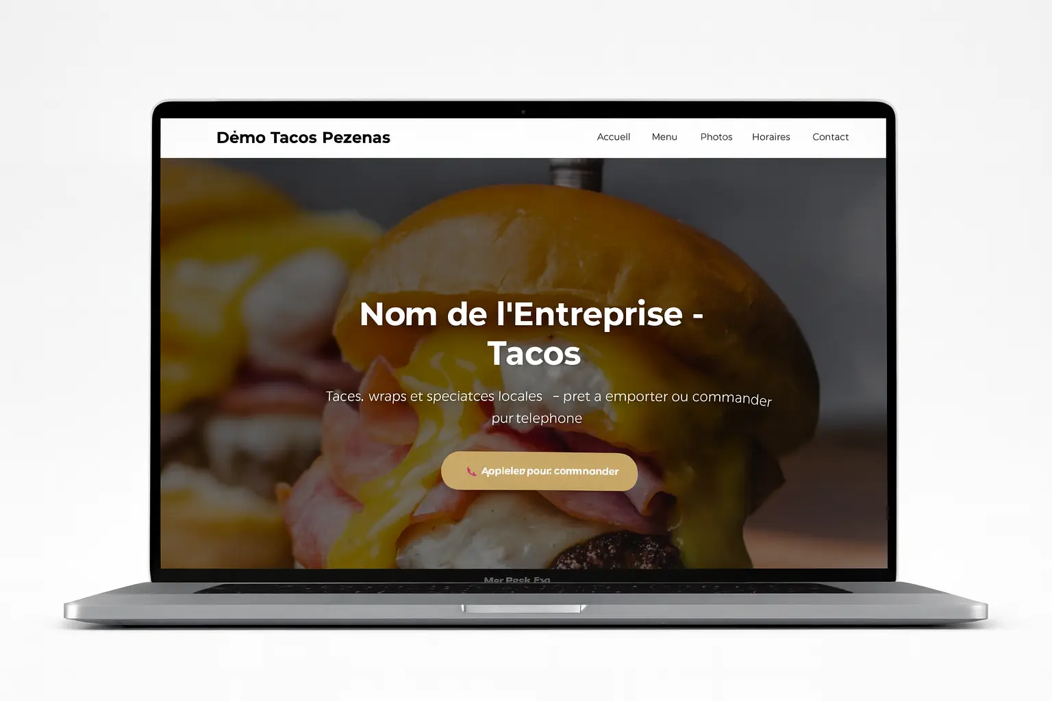 Exemple de site web pour restaurants